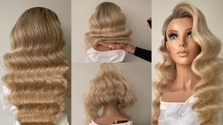 All secrets of Hollywood waves Perfect hairstyle tutorial [upl. by Ecnarrat465]