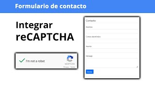 Proteger formulario con reCaptcha de Google [upl. by Kayne]