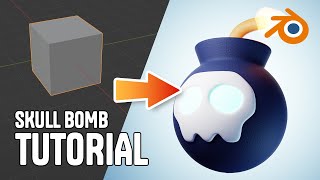 Create a 3D Skull Bomb in 17 minutes  Blender 3D Beginner Tutorial [upl. by Ahsiki873]