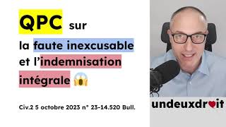 QPC sur la faute inexcusable et l’indemnisation intégrale 😱 [upl. by Brandice]