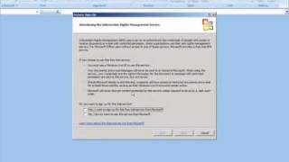 Active Directory RMS Windows Live ID Trial Service Demo [upl. by Niffirg473]