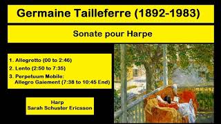 Germaine Tailleferre 18921983  Sonate pour Harpe [upl. by Seem]