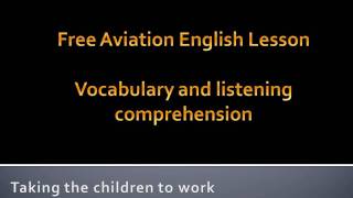 Aviation English lessonair traffic control [upl. by Dranrev]