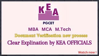 Documents Verification Details PGCET 2023  KEA  MBA  MCA  MTECH pgcet pgcetresult mba mca [upl. by Hanzelin867]