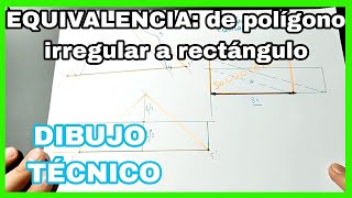 EQUIVALENCIA  de polígono cualquiera a RECTÁNGULO💥 de lado mayor 80🚀 [upl. by Drofla]