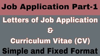 Job application and CV Writing Part1 by English Family 87  Fix format of CV writing [upl. by Floyd]