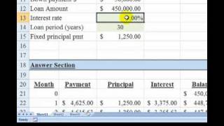 Fixed Principal Amortization Schedule Part 1 [upl. by Aivad]