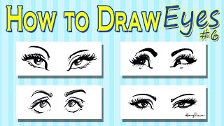 How To Draw Caricature Eyes  Womens [upl. by Sivrep]