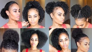 10 QUICK amp EASY Natural Hairstyles UNDER 60 seconds for SHORTMEDIUM natural hair [upl. by Yeleak235]