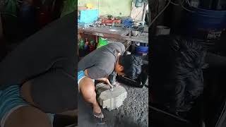 Fuso canter repair damage crankcase drain plugfuso [upl. by Ideih906]