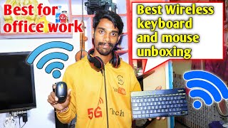 Best wireless keyboard and mouse unboxing and review [upl. by Tandi]