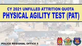 PNP RECRUITMENT  PHYSICAL AGILITY TEST  UNFILLED ATTRITION QUOTA  PRO5 [upl. by Arrimat]