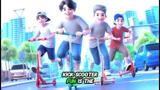 Kick Scooter Fun 2  Exciting Kids Song  Cartoon Nursery Rhyme [upl. by Atims306]