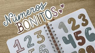 ¡Hagamos números bonitos 4 ideas súper fáciles 🤩 [upl. by Nwahsyd]