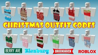 CHRISTMAS OUTFIT CODES amp LINKS FOR GIRLS  Brookhaven Bloxburg Berry Avenue  ROBLOX [upl. by Shelia]