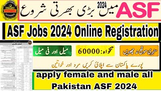 ASF jobs Latest Jobs 2024 For Males amp Females apply New jobs ASF Registration Apply Govt Jobs [upl. by Lac]