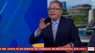 Mexican TV news broadcast interrupted by earthquake [upl. by Aicilihp407]