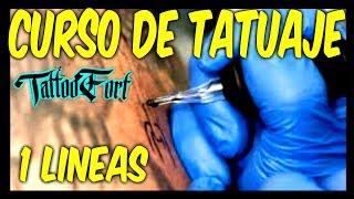 COMO APRENDER A TATUAR  LINEAS  Leccion 1  TATTOO  tattoo fort✅ [upl. by Siraj]