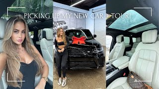 VLOG PICKING UP MY NEW CAR  CAR TOUR  Range Rover Sport [upl. by Latrina]