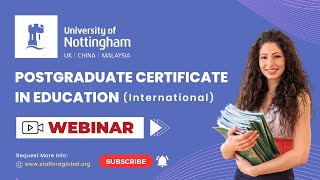 PGCE International PGCEi Webinar  University of Nottingham  24 October 2023 [upl. by Allerbag]