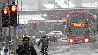 Heavy Snow in Nottingham City Centre  Frozen Britain 2013 [upl. by Nnire]