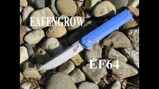 EAFENGROW EF64  Folding Pocket Knife  Knife Review  D2  G10 [upl. by Ilenna]