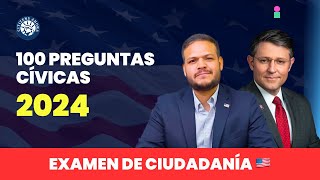 Estudia tus respuestas de las 100 preguntas cívicas 2024  Ciudadanía americana [upl. by Marchall]