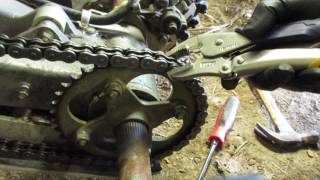 How to install a chain on a 400ex without any special tools [upl. by Amend443]