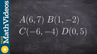 Determining if a set of points makes a parallelogram or not [upl. by Sollars]