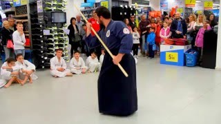 NIDAN NO KON SENSEI CARLO MANGIONEDIMOSTRAZIONE DECATHLON Okinawa Kobudo Kenshinryu Italia [upl. by Flyn]