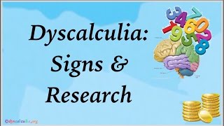 Dyscalculia Signs amp Research by Dyscalculiaorg [upl. by Toolis]