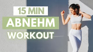 15 MIN ABNEHM Workout für Zuhause  Wohnzimmer Ganzkörper Workout  Tina Halder [upl. by Llerdnek776]