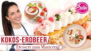 Kokostörtchen mit Erdbeeren amp süßem Pesto  das perfekte MuttertagsDessert [upl. by Edme289]