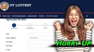 How to Apply DV Lottery 2025 Application form online  Green Card Lottery  US Immigration Update [upl. by Seuqram]