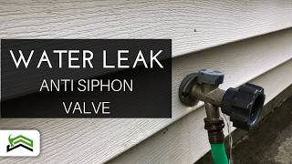 How To Fix a Water Leak in the Anti Siphon Valve of an Outdoor Faucet [upl. by Nalid]