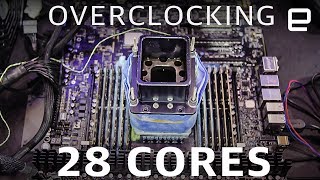 Overclocking a 28core CPU at Computex 2019 [upl. by Tumer]