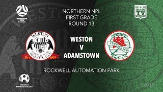 2019 NPL Northern NSW u20s and 1st Grade  Round 13  Weston Workers Bears v Adamstown Rosebud [upl. by Jacy]