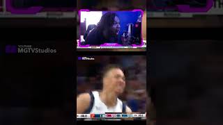 Lakers Fan Reacts To Dante Exum buzzer beater 3 forces OT vs rockets shorts [upl. by Annaeiluj]