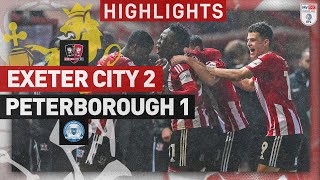 HIGHLIGHTS Exeter City 2 Peterborough United 1 6224 EFL Sky Bet League One [upl. by Irakuy911]