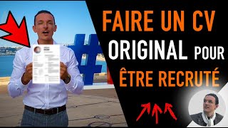 COMMENT FAIRE UN CV ORIGINAL [upl. by Lachish492]