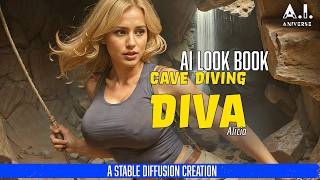 4K AI Look Book  Alicia’s Epic Cave Adventures Uncovering Hidden Secrets [upl. by Lincoln]