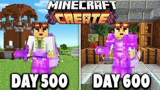 I Survived 600 Days with the Create Mod in Hardcore Minecraft [upl. by Mcevoy]