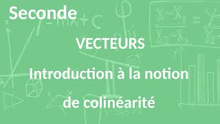 Seconde  Vecteurs  Introduction à la colinéarité de vecteurs [upl. by Atirec]