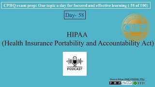 CPHQ exam prep  HIPAA Health Insurance Portability and Accountability Act [upl. by Lenoil163]