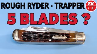 Rough Ryder Amber Jigged Bone 5 Blade Trapper Pocket Knife RR1099 funknifefriday [upl. by Bertrand981]