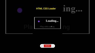 HTML CSS Loading htmlcss htmltutorial coding programming [upl. by Dinerman475]