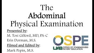 The GIAbdominal Physical Examination [upl. by Iny482]