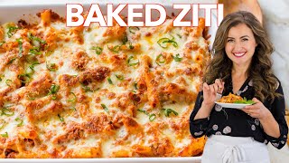 Baked ZITI Recipe  Easy PASTA CASSEROLE [upl. by Ativel]