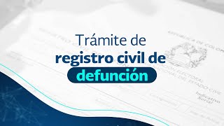 Trámite de registro de defunción [upl. by Missi]