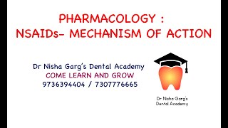 NSAIDs  DR NISHA GARGS DENTAL ACADEMY [upl. by Arvy]